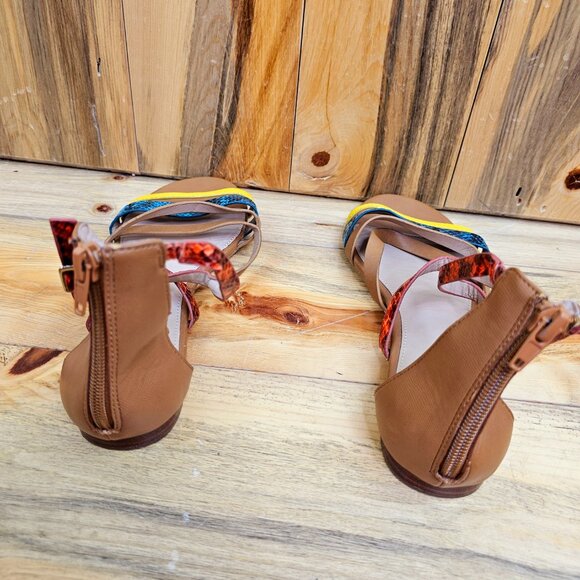 Aldo Snakeskin Summer Flat Gladiator Sandal - Picture 4 of 6